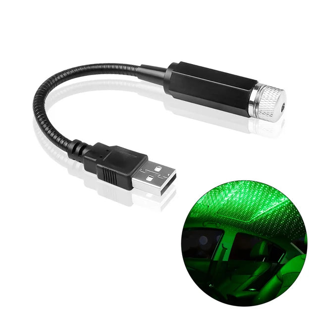 Mini LED Car Roof Star Night Light Projector Atmosphere Galaxy Lamp USB Decorative Adjustable for Auto Roof Room Decor