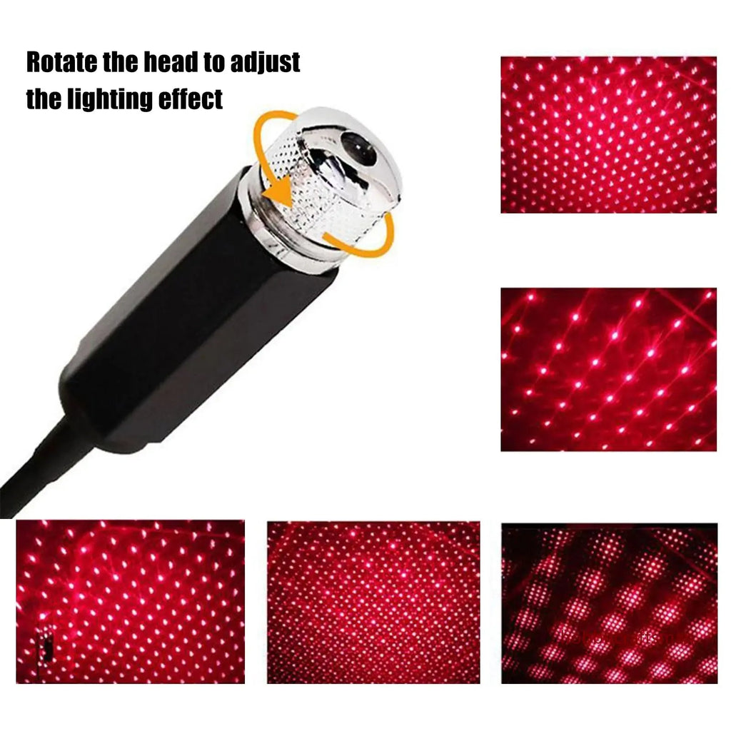 Mini LED Car Roof Star Night Light Projector Atmosphere Galaxy Lamp USB Decorative Adjustable for Auto Roof Room Decor