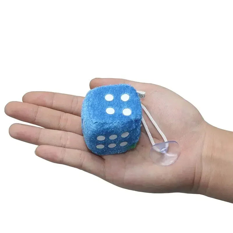 Car Pendant Colourful Plush Dice Popular Rear View Mirror Charms Ornaments