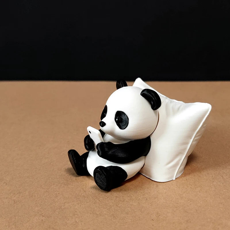 Panda Sculpture Ornament, Car Dashboard Decor, Desktop Office Decoration, Creative Animal Model, Collectible Figurine