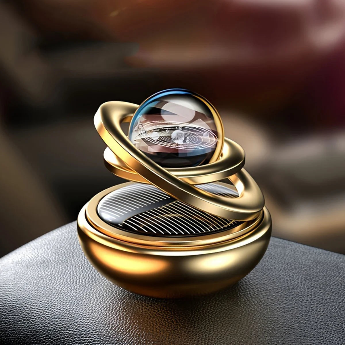 Car Solar Powered Crystal Ball Perfume Starry Sky Aromatherapy Automobile Interior Fragrance Dashboard Decoration