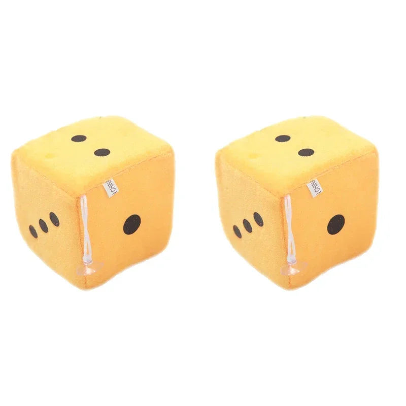 Car Pendant Colourful Plush Dice Popular Rear View Mirror Charms Ornaments