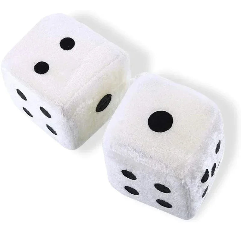 Car Pendant Colourful Plush Dice Popular Rear View Mirror Charms Ornaments