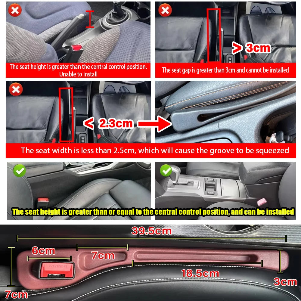 Car Seat Gap Filler Side Seam Plug Strip Leak-proof Filling Strip For All Car Models Wallet Phone Holder Car Accessories