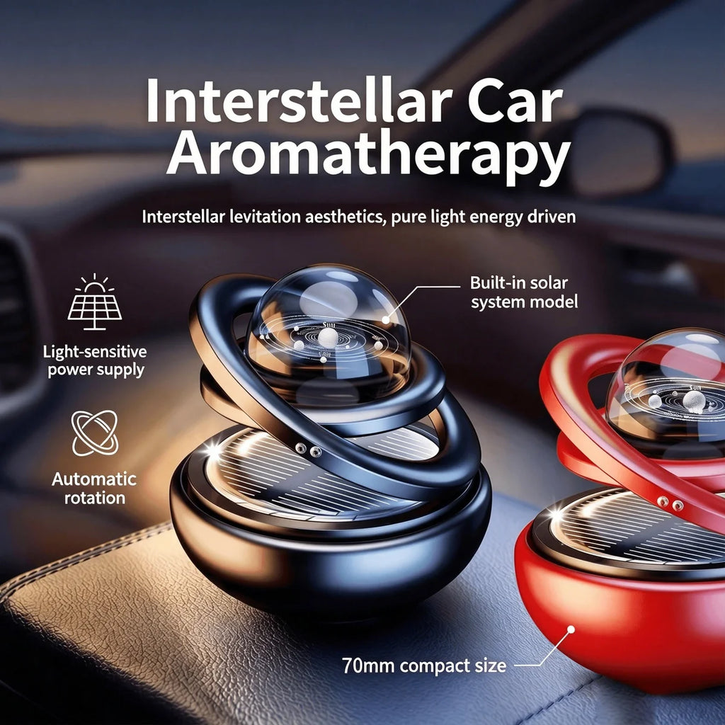 Car Solar Powered Crystal Ball Perfume Starry Sky Aromatherapy Automobile Interior Fragrance Dashboard Decoration