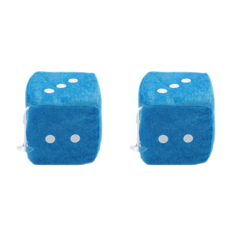 Car Pendant Colourful Plush Dice Popular Rear View Mirror Charms Ornaments