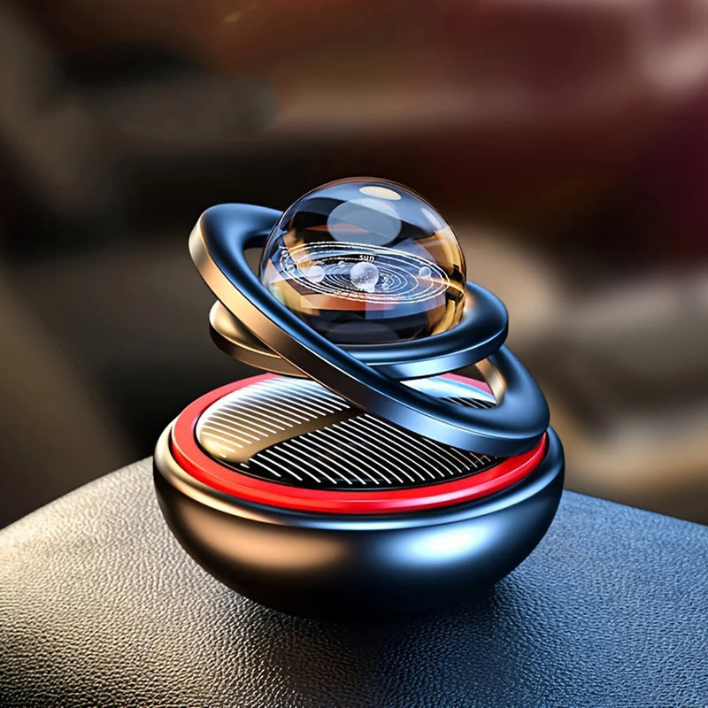 Car Solar Powered Crystal Ball Perfume Starry Sky Aromatherapy Automobile Interior Fragrance Dashboard Decoration