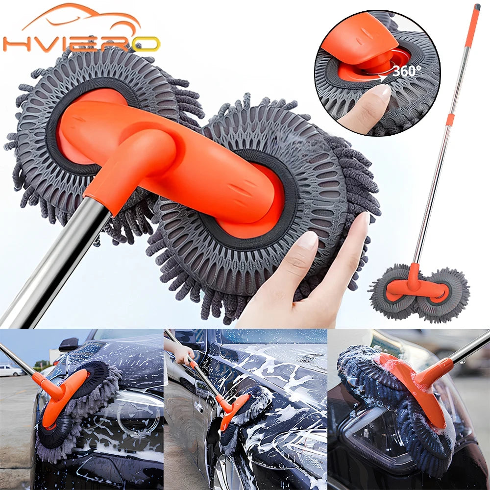 Microfibre Brush Sponge with Extended Handle