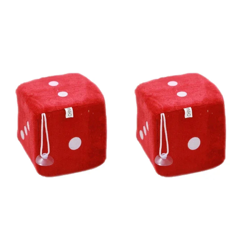Car Pendant Colourful Plush Dice Popular Rear View Mirror Charms Ornaments