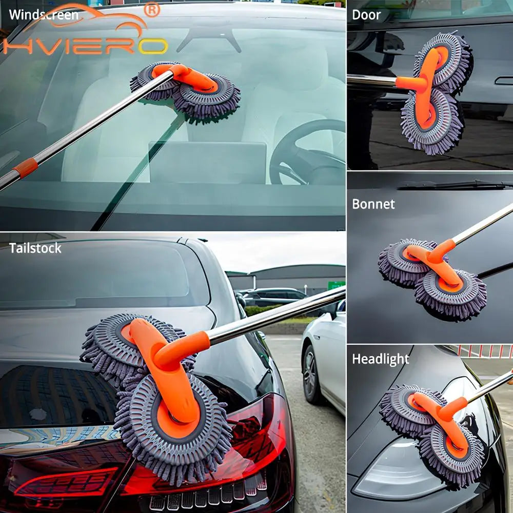 Microfibre Brush Sponge with Extended Handle