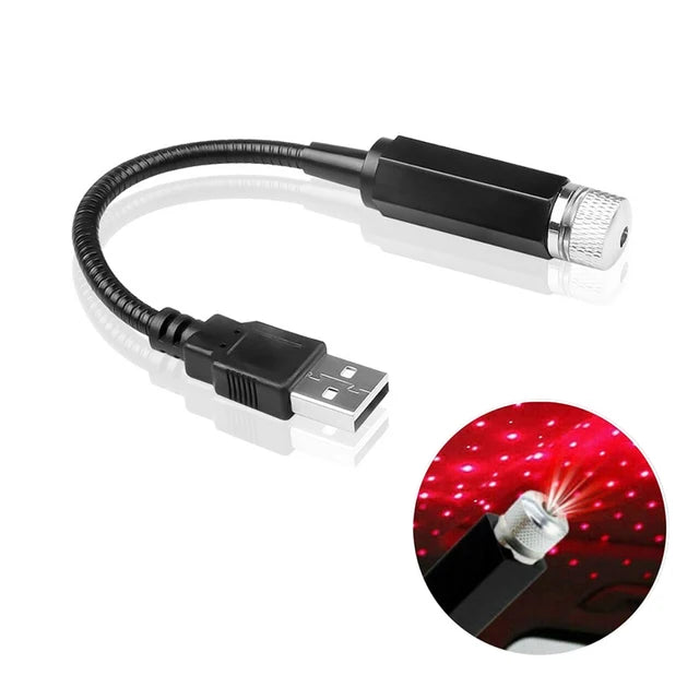 Mini LED Car Roof Star Night Light Projector Atmosphere Galaxy Lamp USB Decorative Adjustable for Auto Roof Room Decor