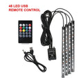 Universal Car RGB Ambient Lights LED Strip Interior Atmosphere Lamps 8 Colours