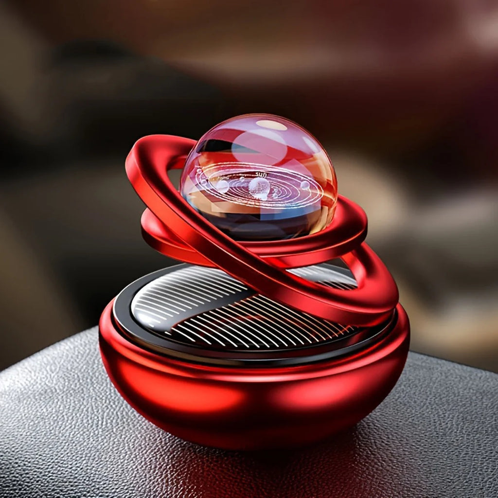 Car Solar Powered Crystal Ball Perfume Starry Sky Aromatherapy Automobile Interior Fragrance Dashboard Decoration