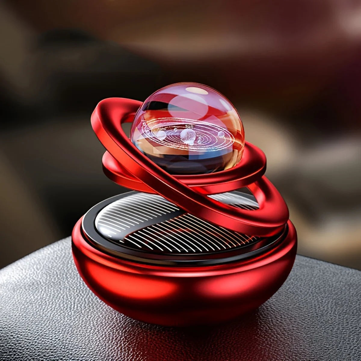 Car Solar Powered Crystal Ball Perfume Starry Sky Aromatherapy Automobile Interior Fragrance Dashboard Decoration