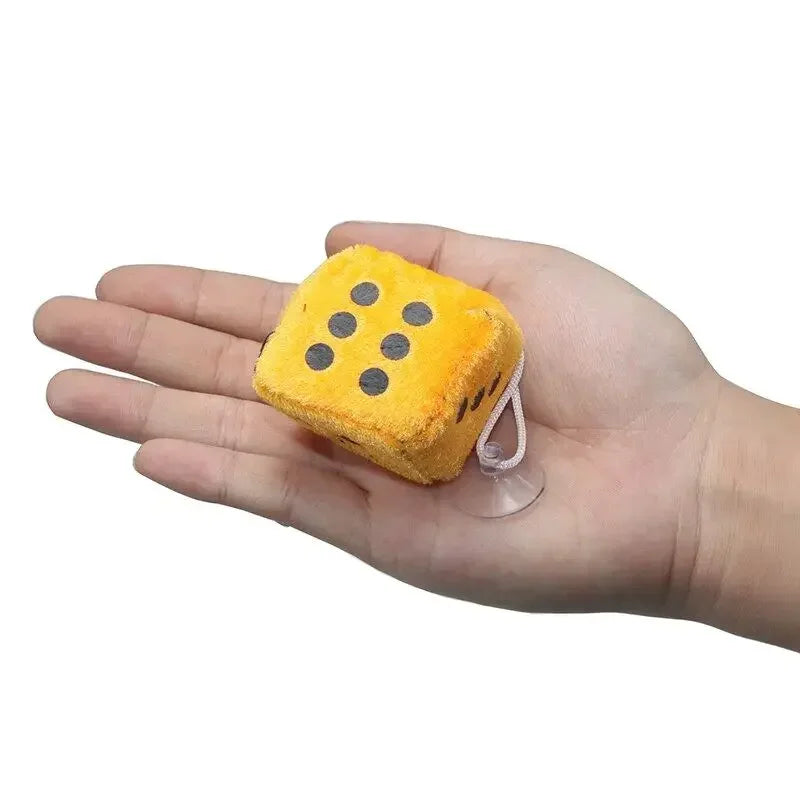 Car Pendant Colourful Plush Dice Popular Rear View Mirror Charms Ornaments